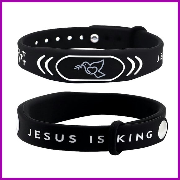 Daily Bible Verse Bracelets, Silicone, Waterproof, Unisex Inspirational Gifts - Picture 1 of 8